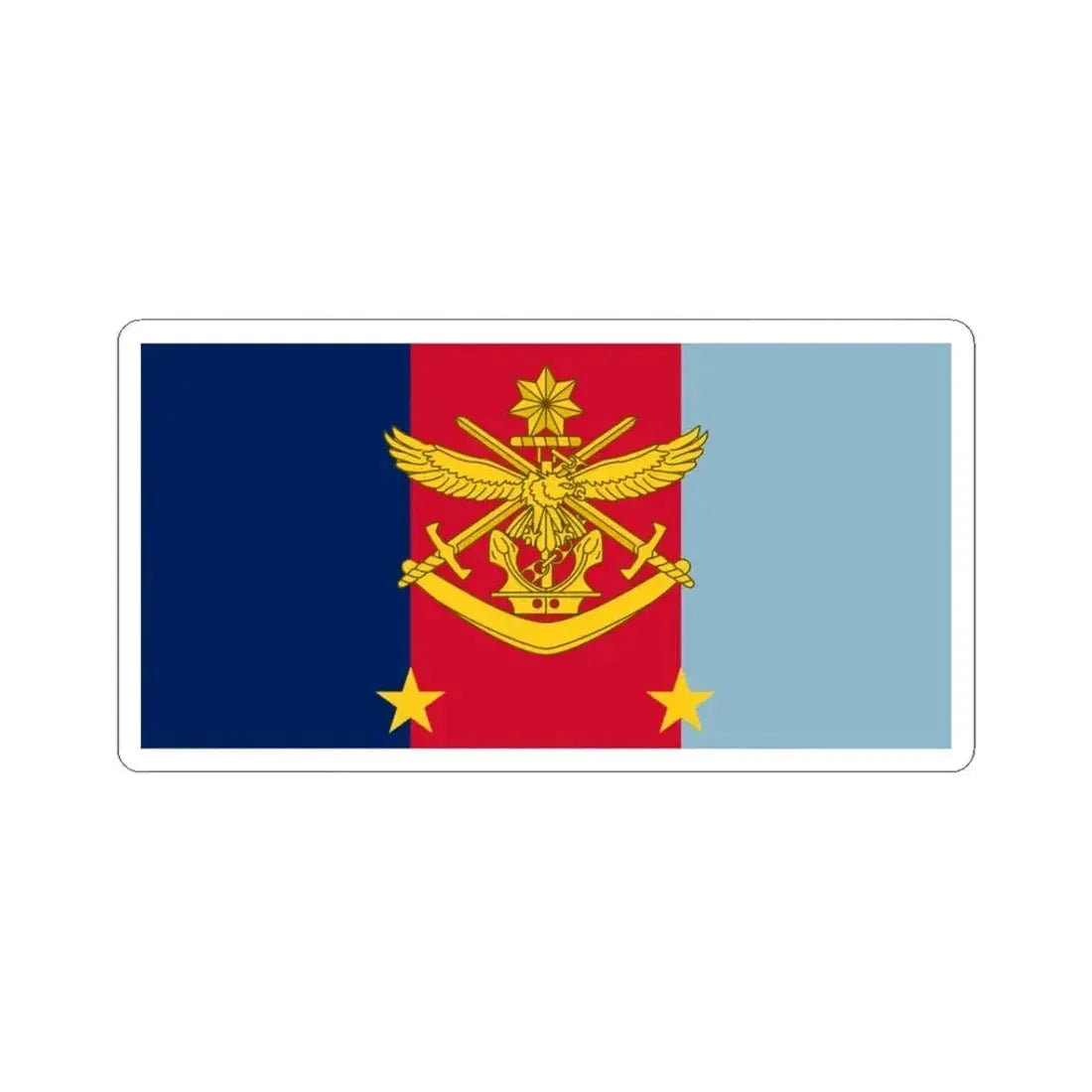 Flag of Joint Commander 2 Star AUS (Australia) STICKER Vinyl Kiss-Cut Decal 3 Inch White - The Sticker Space