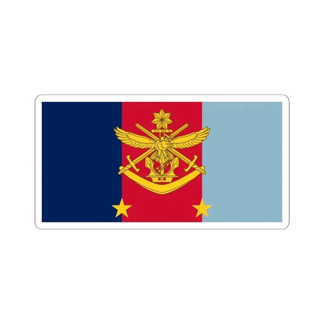 Flag of Joint Commander 2 Star AUS (Australia) STICKER Vinyl Kiss-Cut Decal 4 Inch White - The Sticker Space