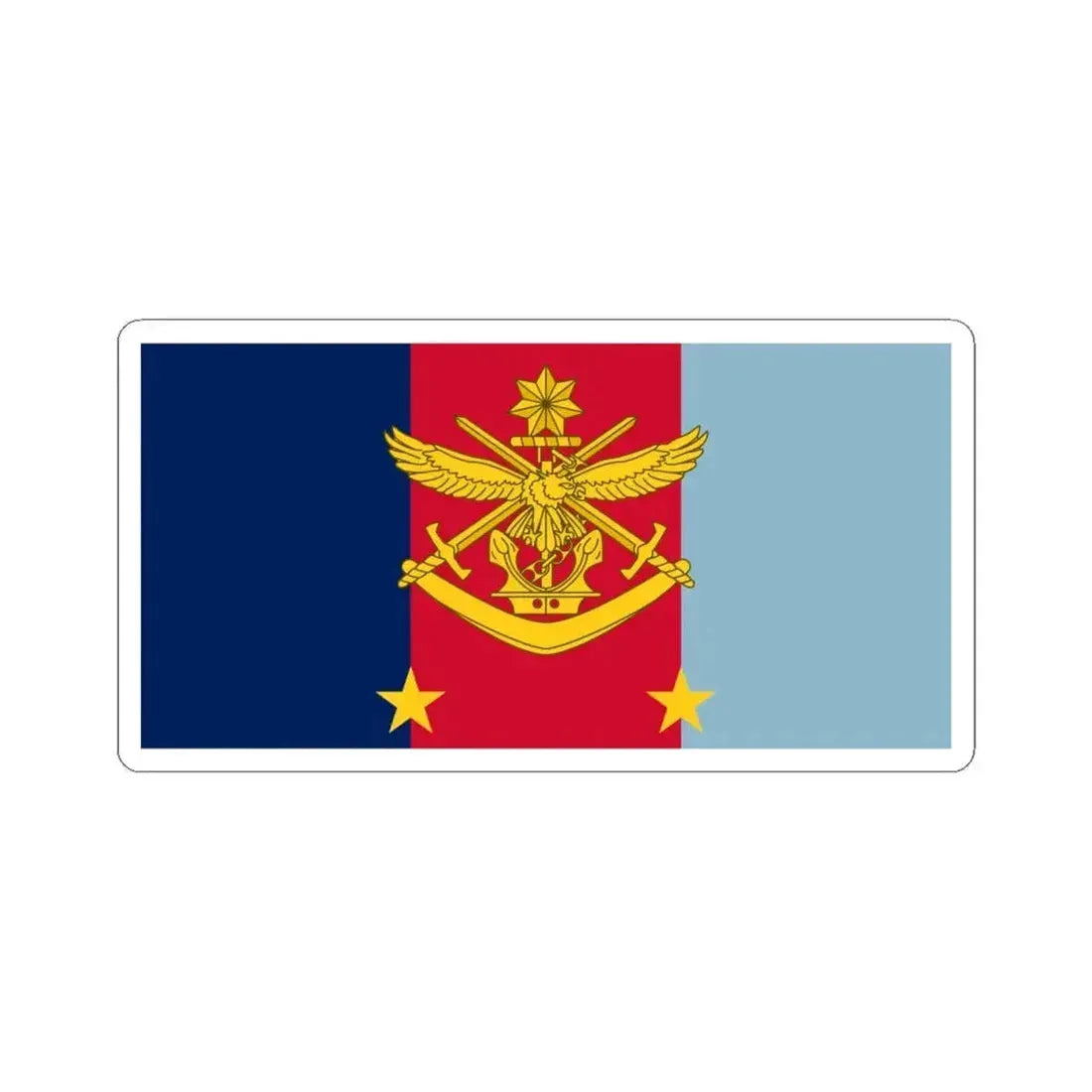 Flag of Joint Commander 2 Star AUS (Australia) STICKER Vinyl Kiss-Cut Decal 6 Inch White - The Sticker Space