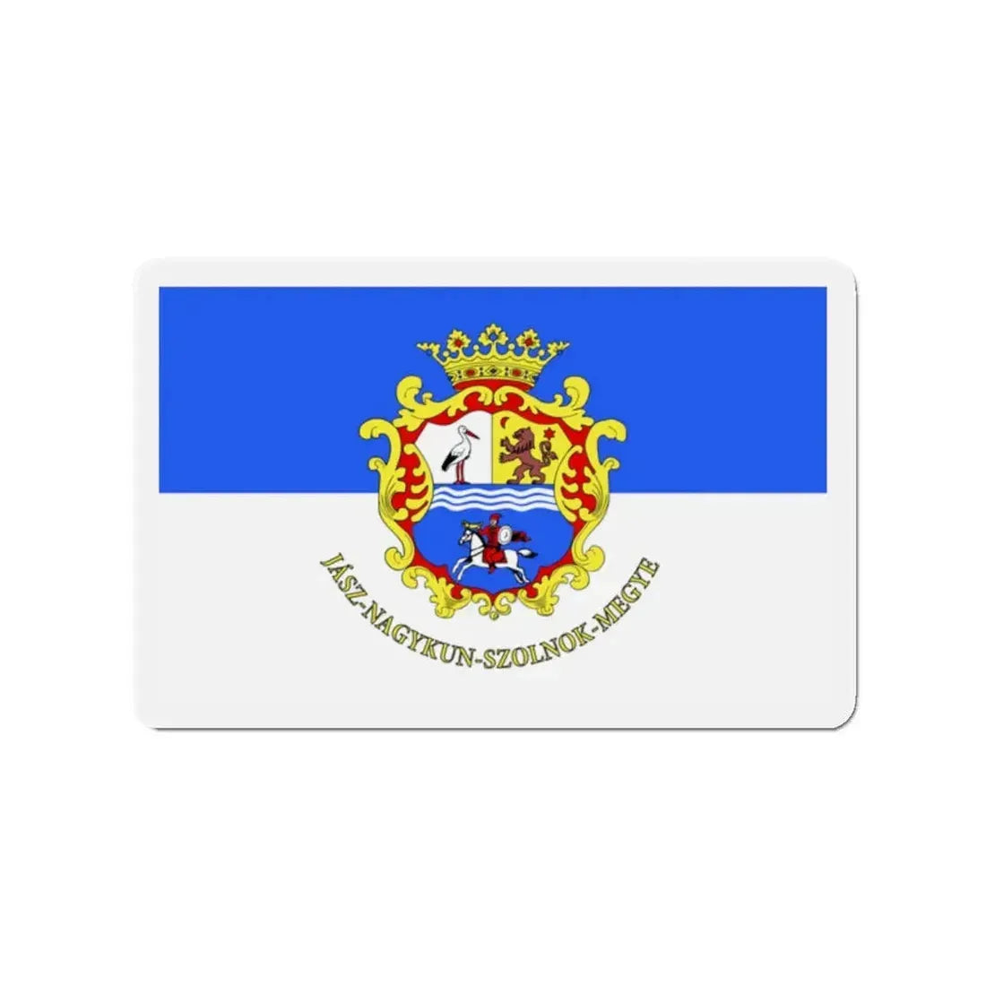 Flag of Jász Nagykun Szolnok County Hungary - Refrigerator Magnet 2 Inch - The Sticker Space