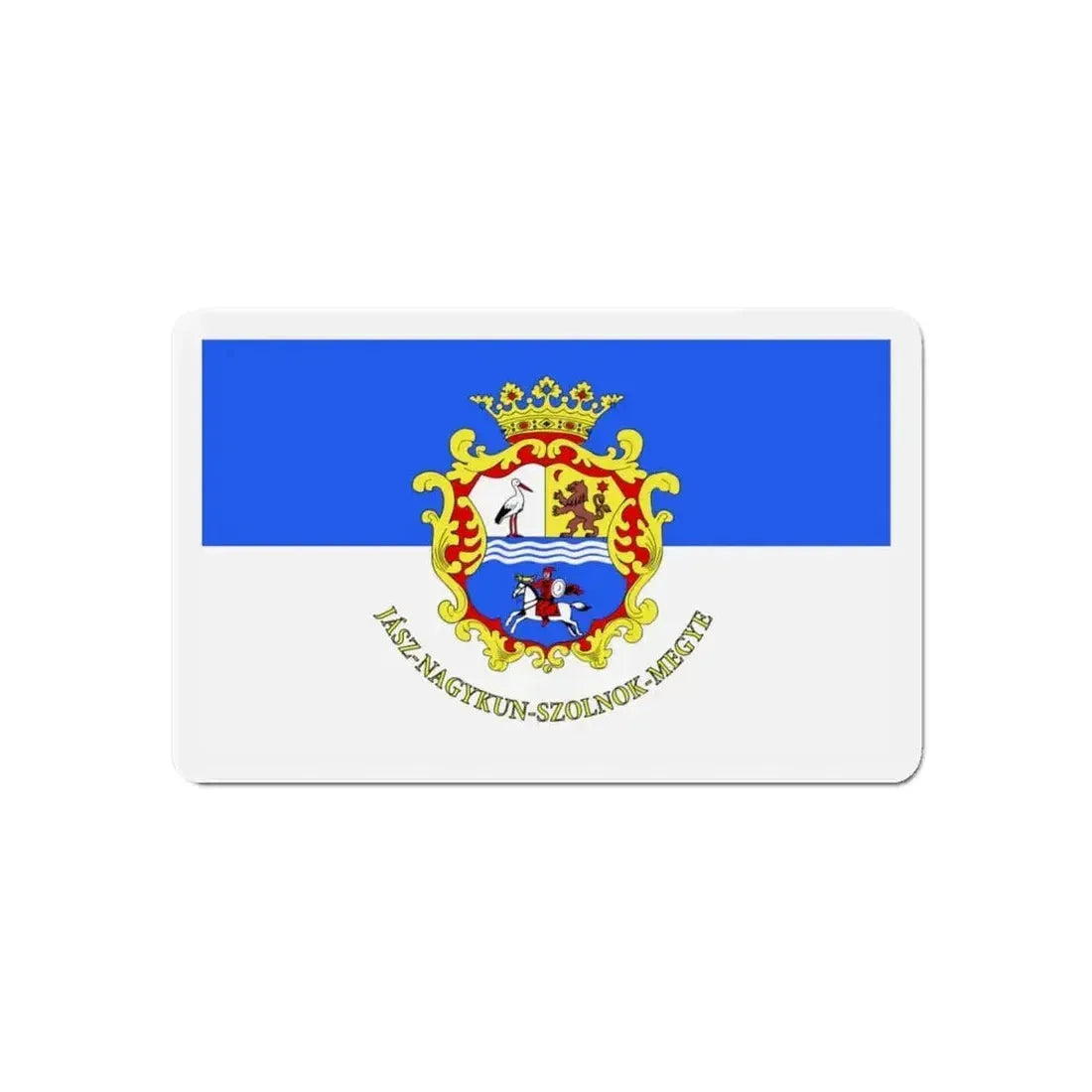 Flag of Jász Nagykun Szolnok County Hungary - Refrigerator Magnet - The Sticker Space