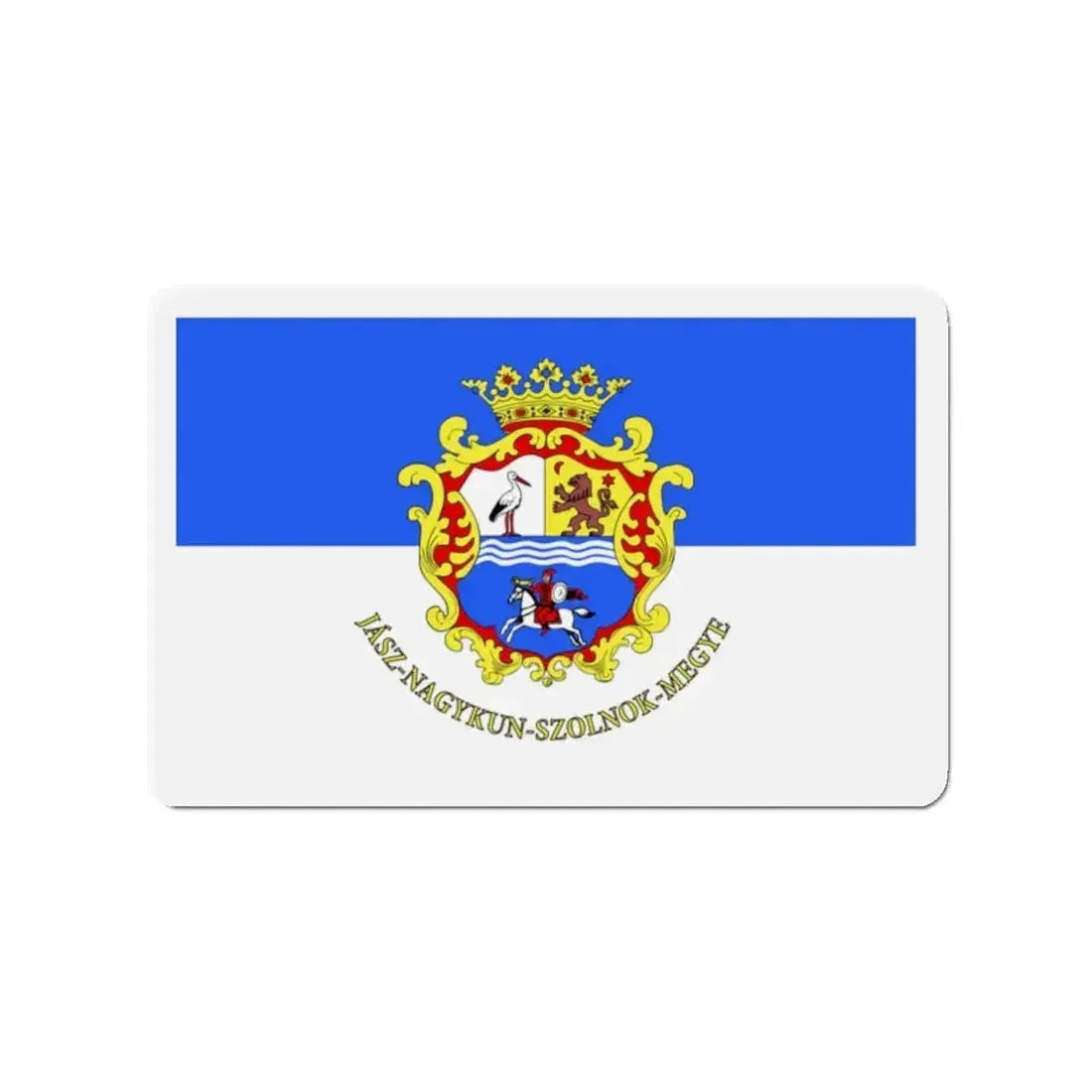 Flag of Jász Nagykun Szolnok County Hungary - Refrigerator Magnet - The Sticker Space