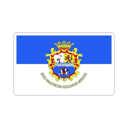 Flag of Jász Nagykun Szolnok County Hungary STICKER Vinyl Die-Cut Decal 4 Inch - The Sticker Space
