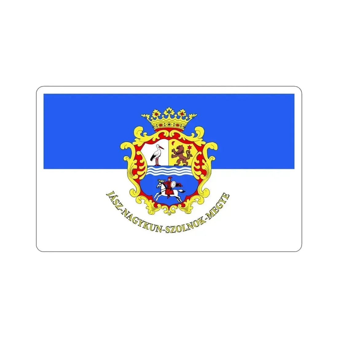 Flag of Jász Nagykun Szolnok County Hungary STICKER Vinyl Die-Cut Decal 6 Inch - The Sticker Space