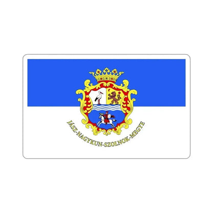 Flag of Jász Nagykun Szolnok County Hungary STICKER Vinyl Die-Cut Decal - The Sticker Space