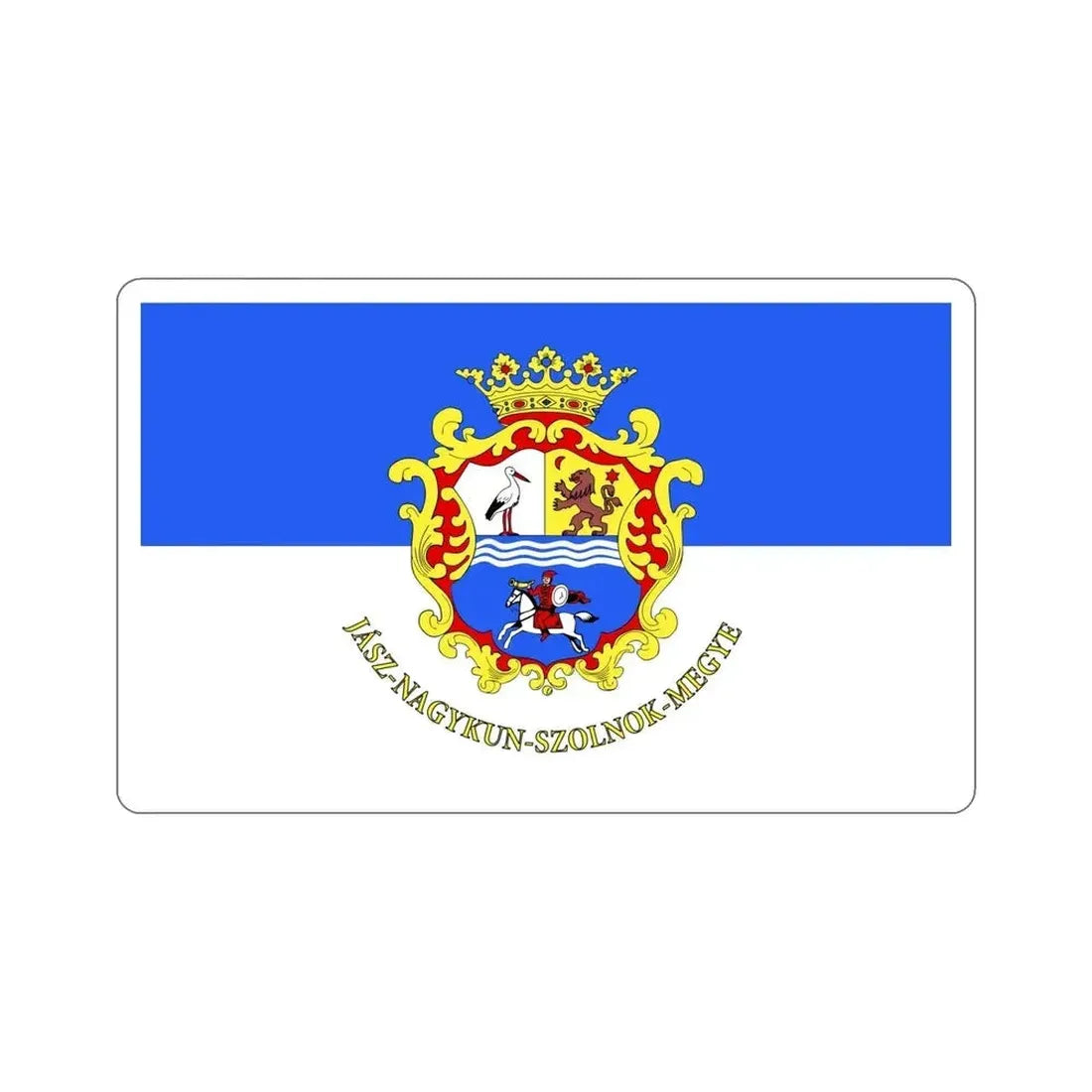 Flag of Jász Nagykun Szolnok County Hungary STICKER Vinyl Die-Cut Decal - The Sticker Space