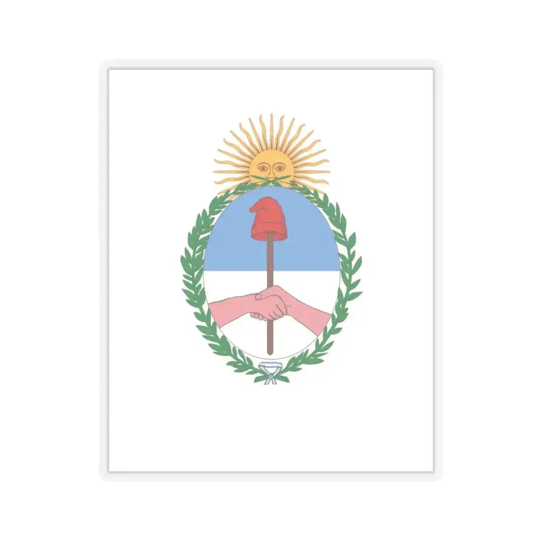 Flag of Jujuy Province Argentina - STICKER Vinyl Kiss-Cut Decal 4 Inch Transparent - The Sticker Space