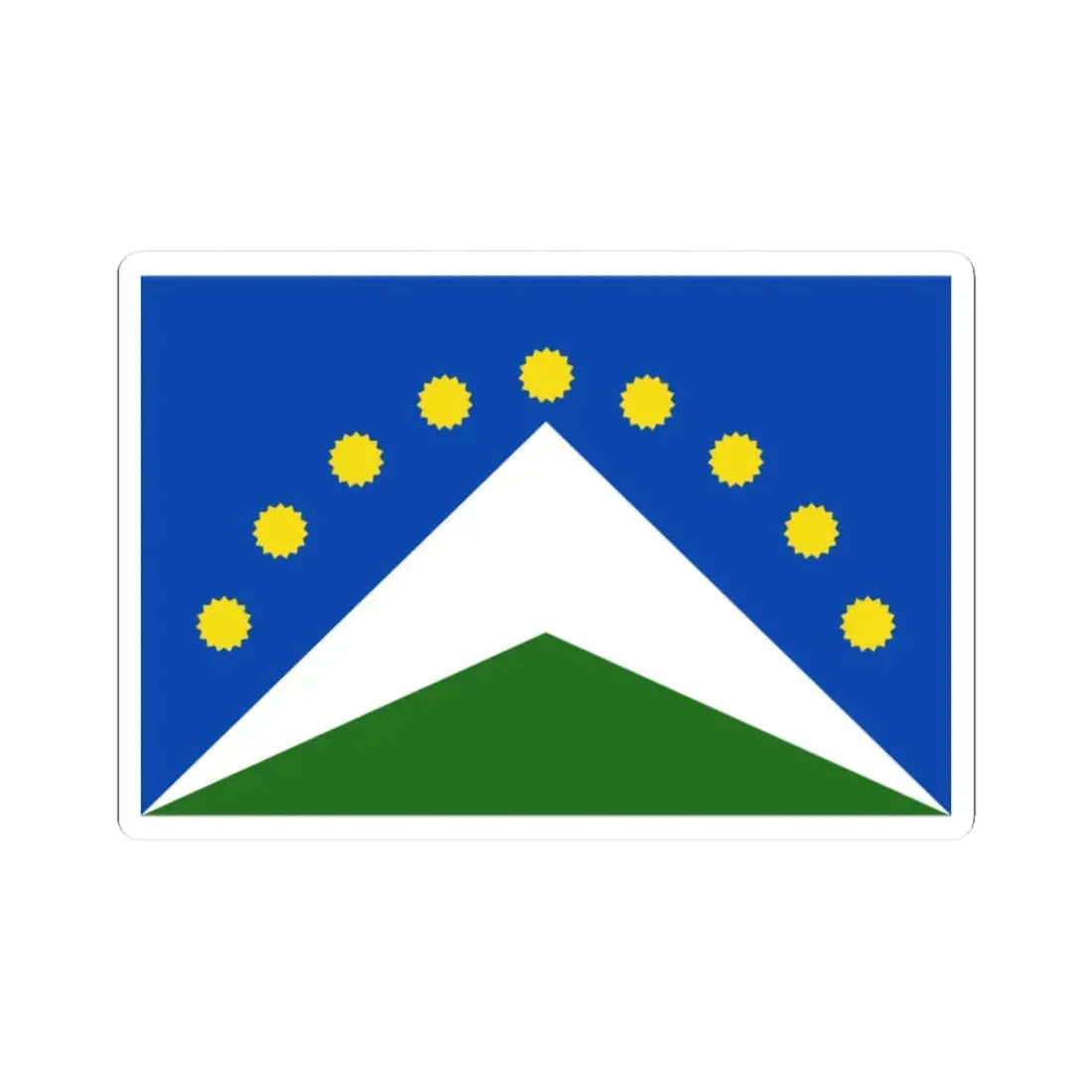 Flag of Junin (Peru) STICKER Vinyl Kiss-Cut Decal 2 Inch White - The Sticker Space