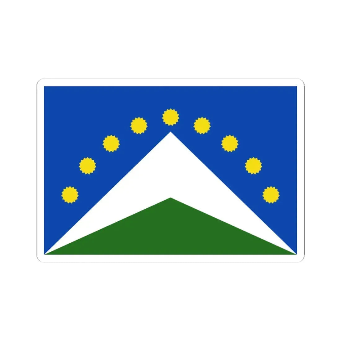 Flag of Junin (Peru) STICKER Vinyl Kiss-Cut Decal 3 Inch White - The Sticker Space