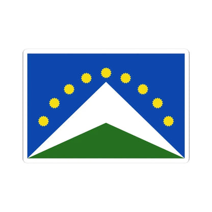 Flag of Junin (Peru) STICKER Vinyl Kiss-Cut Decal 3 Inch White - The Sticker Space