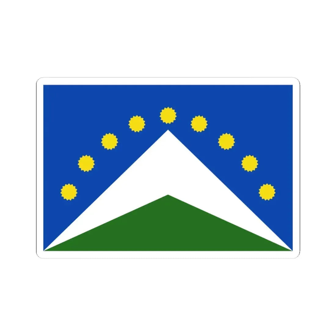 Flag of Junin (Peru) STICKER Vinyl Kiss-Cut Decal 4 Inch White - The Sticker Space