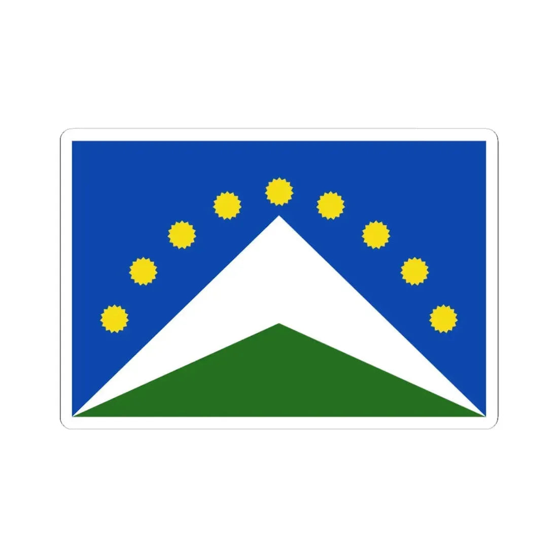 Flag of Junin (Peru) STICKER Vinyl Kiss-Cut Decal 6 Inch White - The Sticker Space