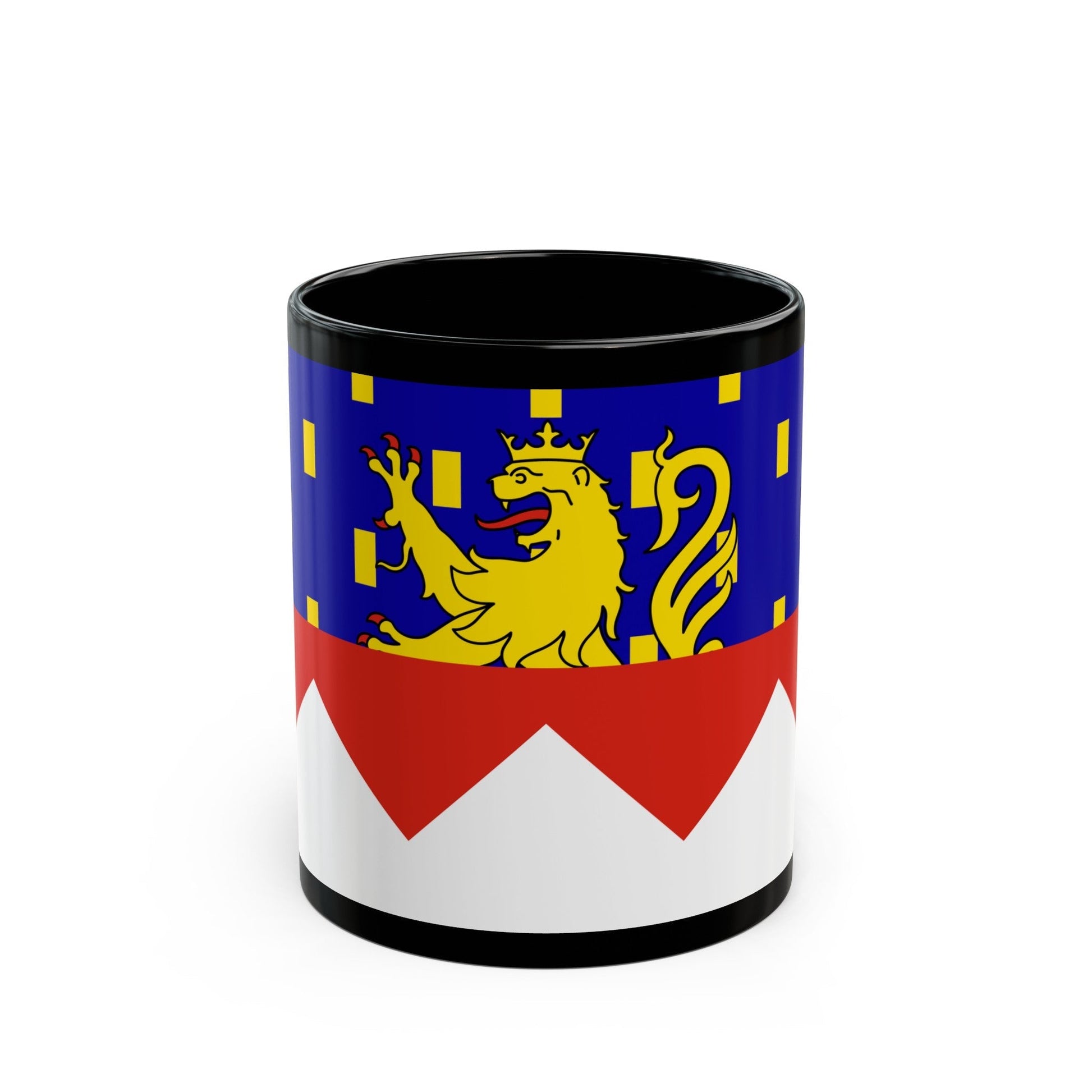 Flag of Jura France 2 - Black Coffee Mug-11oz-The Sticker Space