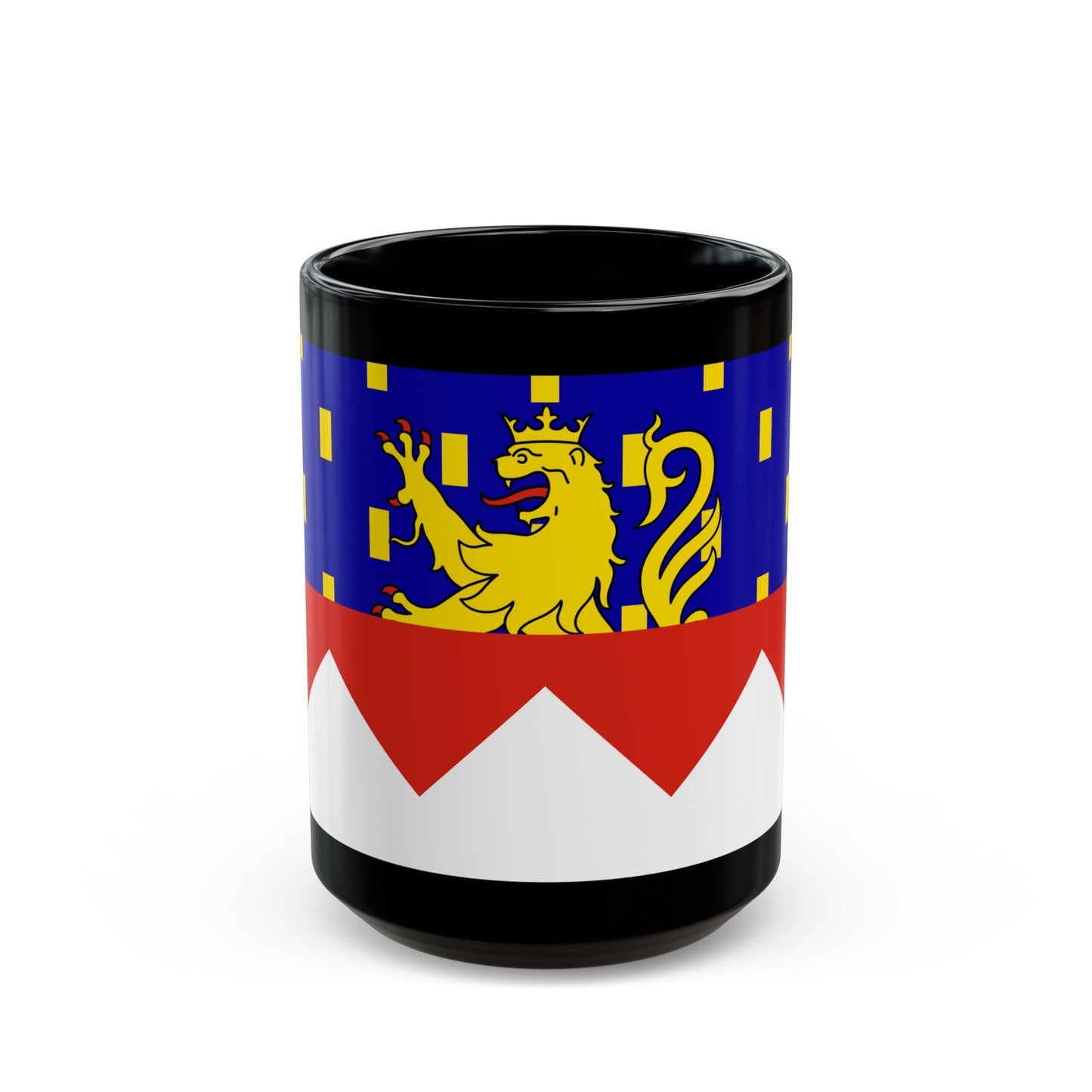 Flag of Jura France 2 - Black Coffee Mug-15oz-The Sticker Space