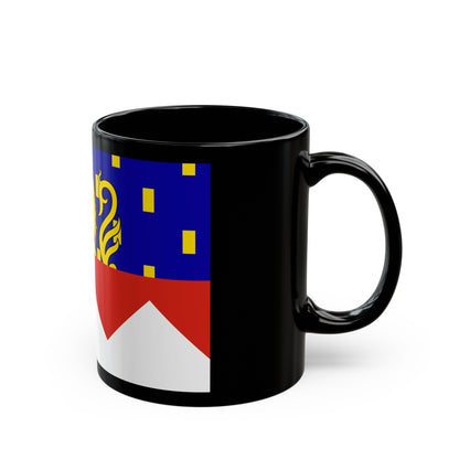 Flag of Jura France 2 - Black Coffee Mug-The Sticker Space