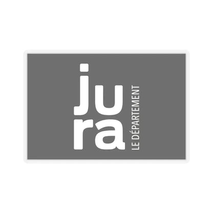 Flag of Jura France - STICKER Vinyl Kiss-Cut Decal 3 Inch Transparent - The Sticker Space