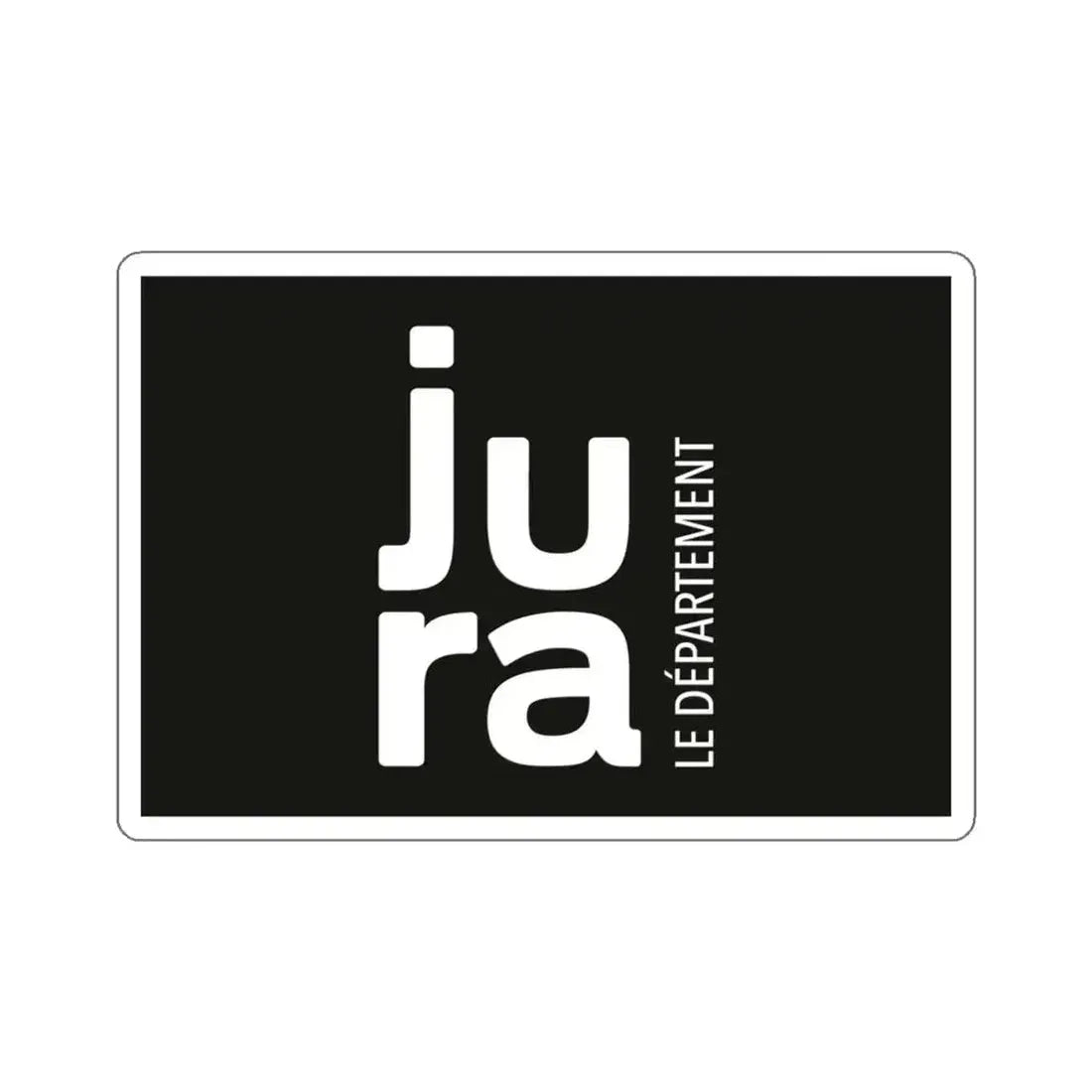 Flag of Jura France - STICKER Vinyl Kiss-Cut Decal 4 Inch White - The Sticker Space