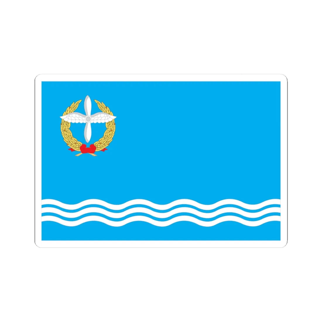 Flag of Kacha Sevastopol (Ukraine) STICKER Vinyl Kiss-Cut Decal 3 Inch White - The Sticker Space