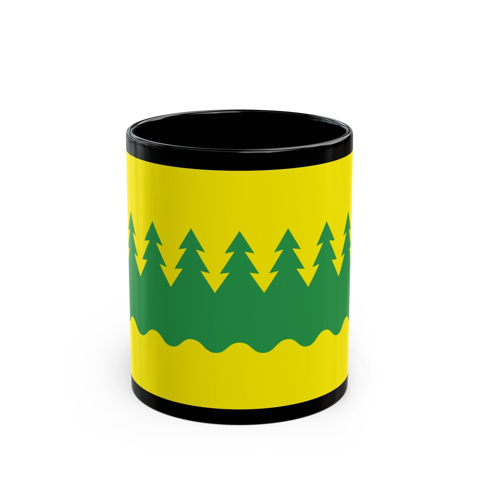 Flag of Kainuu Finland - Black Coffee Mug-11oz-The Sticker Space