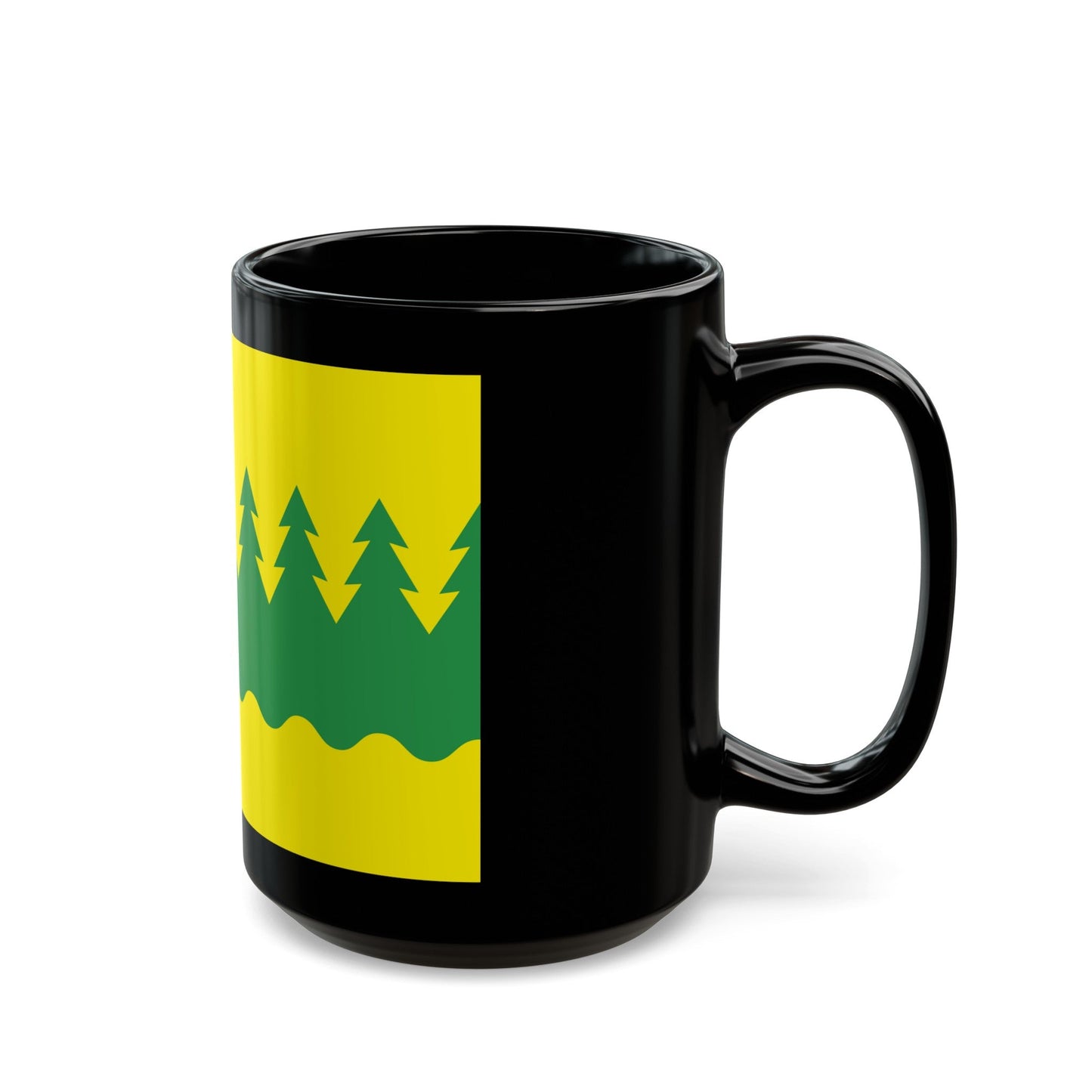 Flag of Kainuu Finland - Black Coffee Mug-The Sticker Space