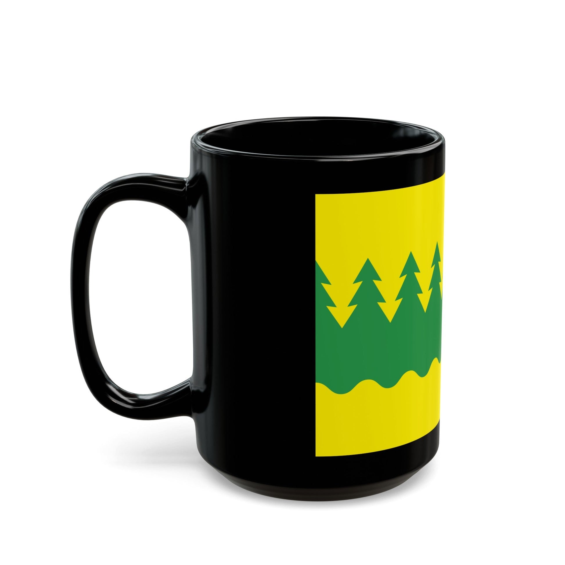 Flag of Kainuu Finland - Black Coffee Mug-The Sticker Space