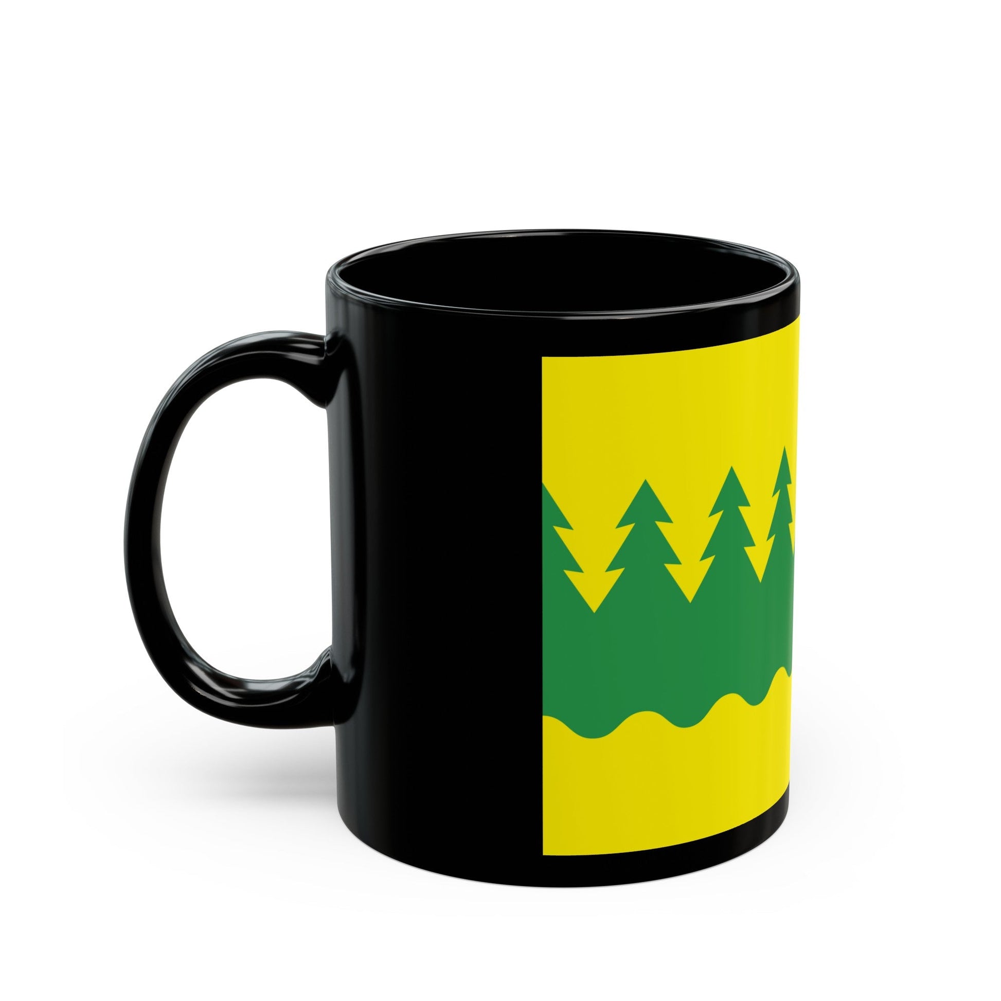 Flag of Kainuu Finland - Black Coffee Mug-The Sticker Space