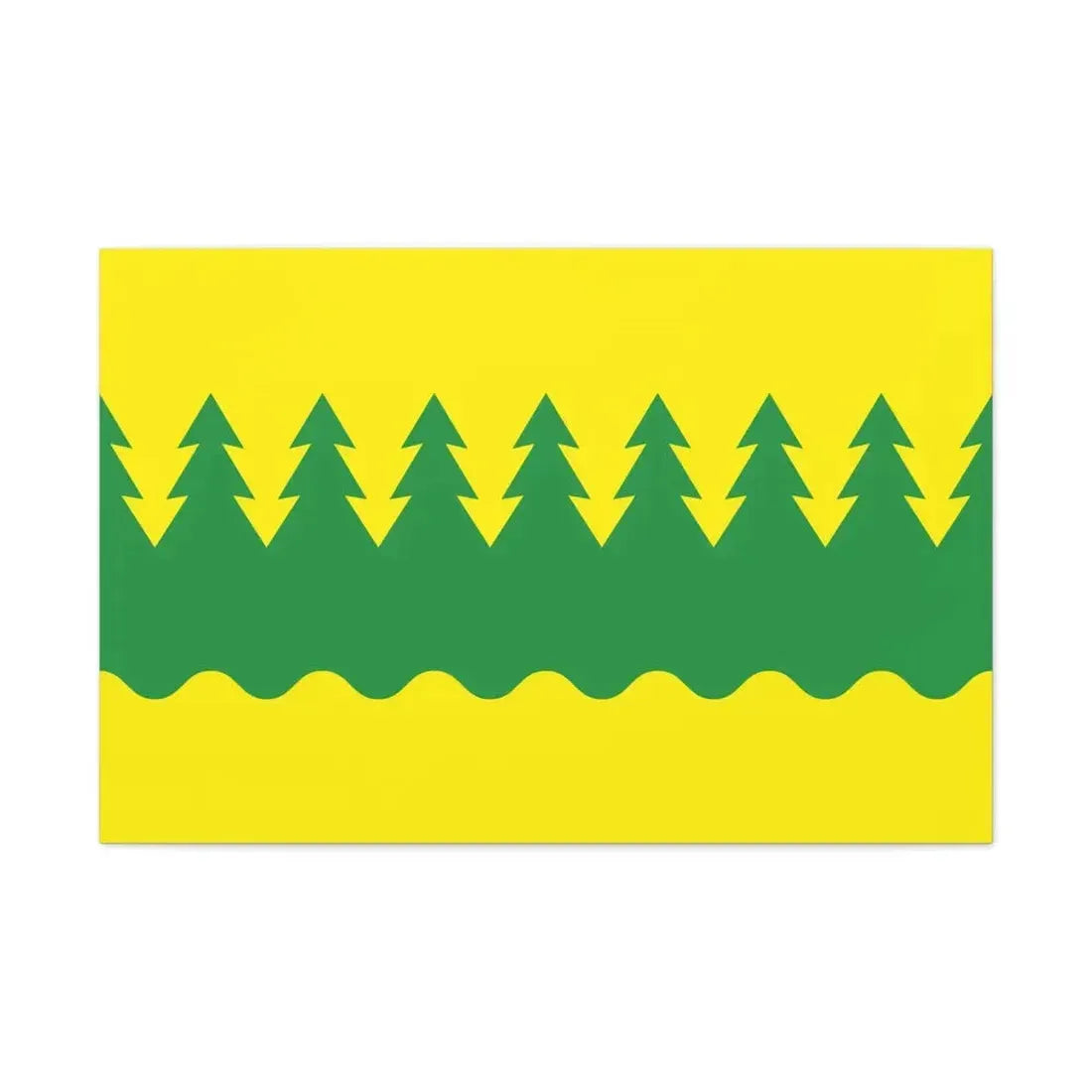 Flag of Kainuu Finland - Canvas Wall Art 36" x 24" 1.25" - The Sticker Space