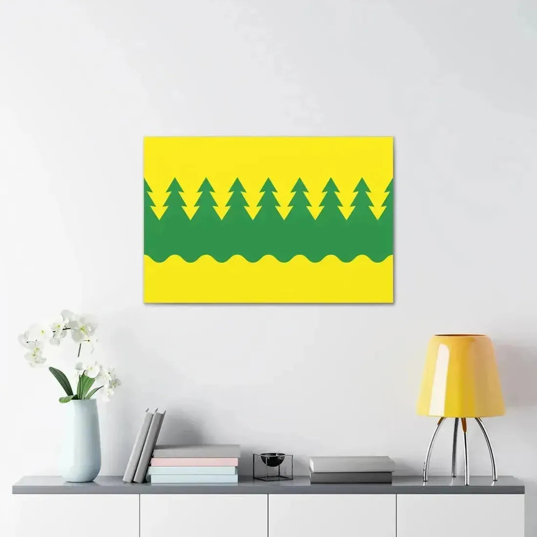 Flag of Kainuu Finland - Canvas Wall Art - The Sticker Space
