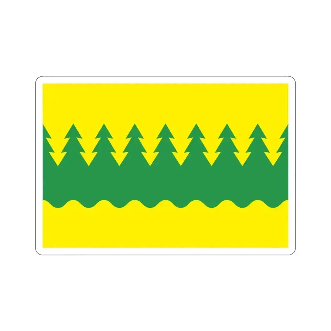 Flag of Kainuu Finland STICKER Vinyl Die-Cut Decal 3 Inch - The Sticker Space