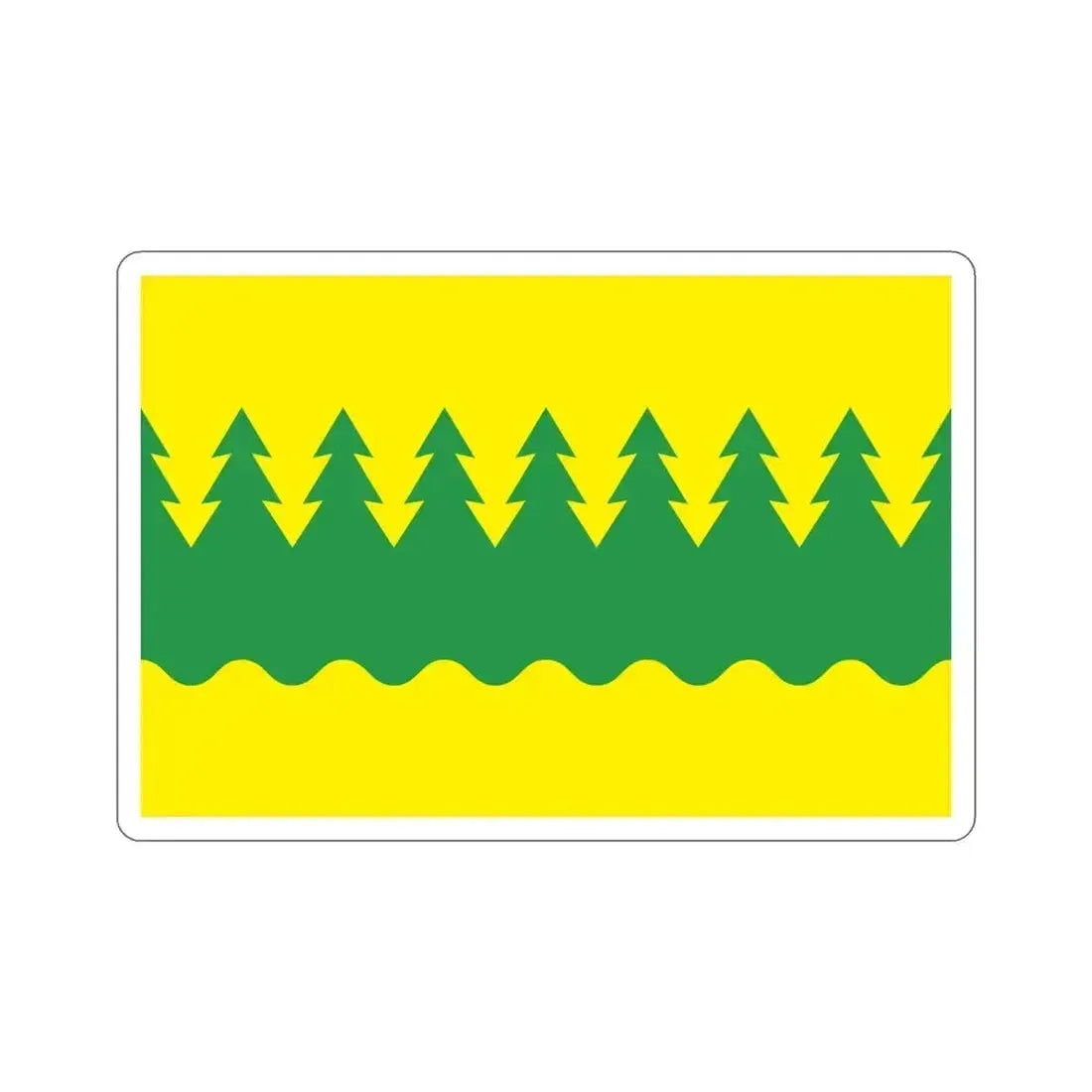 Flag of Kainuu Finland STICKER Vinyl Die-Cut Decal 4 Inch - The Sticker Space