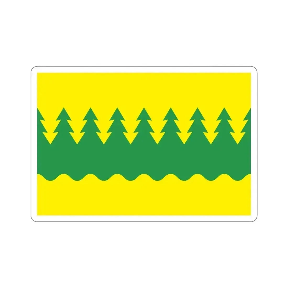 Flag of Kainuu Finland STICKER Vinyl Die-Cut Decal 5 Inch - The Sticker Space