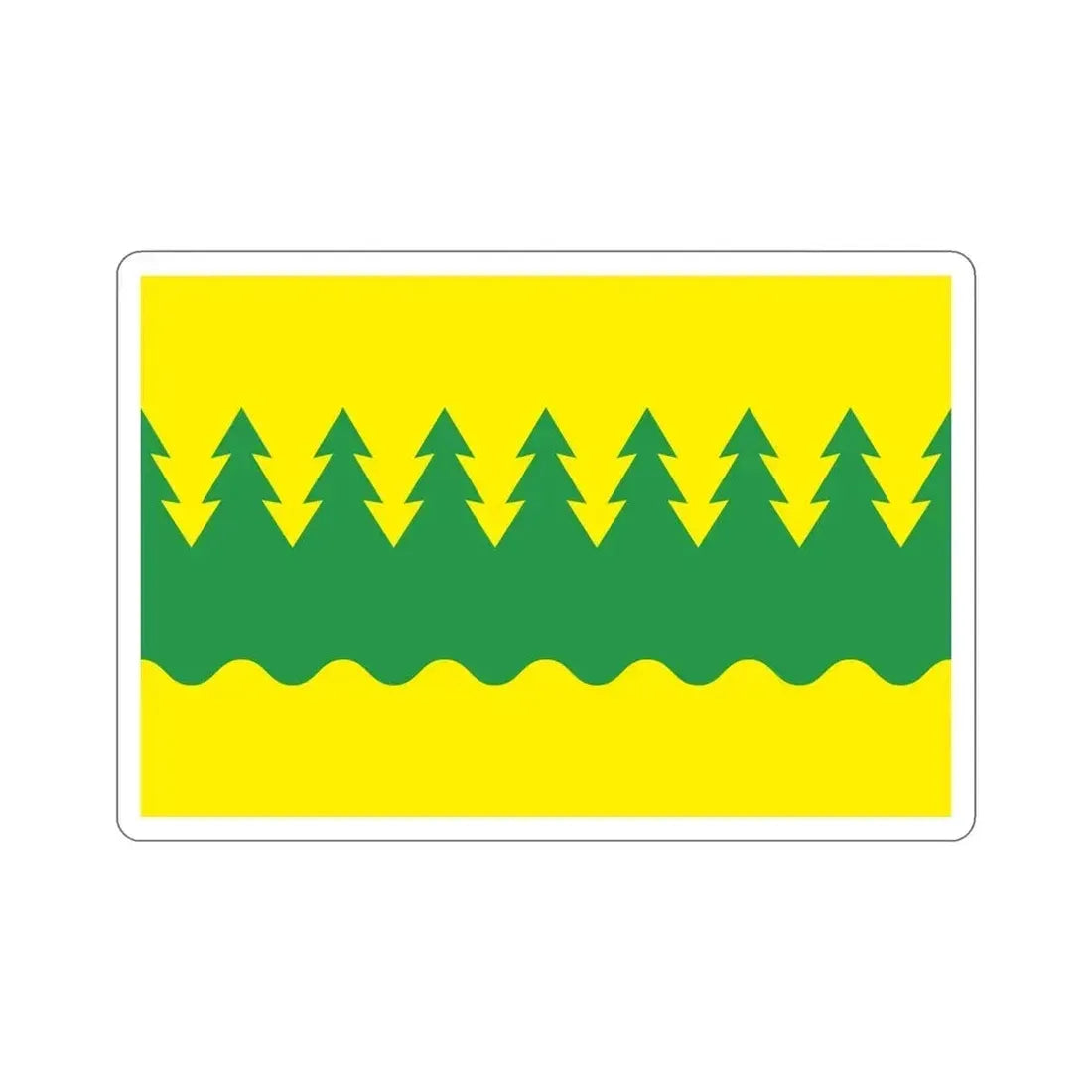 Flag of Kainuu Finland STICKER Vinyl Die-Cut Decal 5 Inch - The Sticker Space