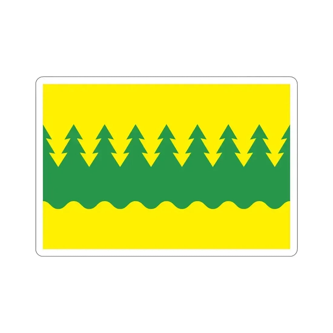 Flag of Kainuu Finland STICKER Vinyl Die-Cut Decal 6 Inch - The Sticker Space