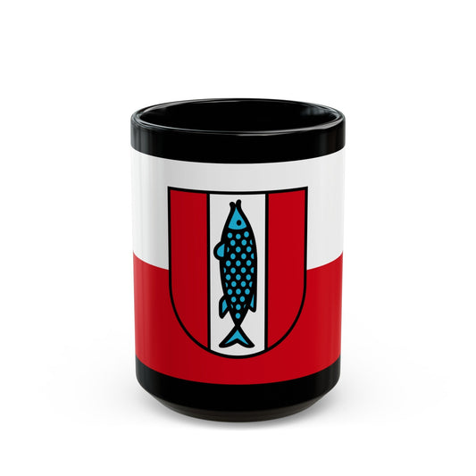 Flag of Kaiserslautern 2 Germany - Black Coffee Mug-15oz-The Sticker Space