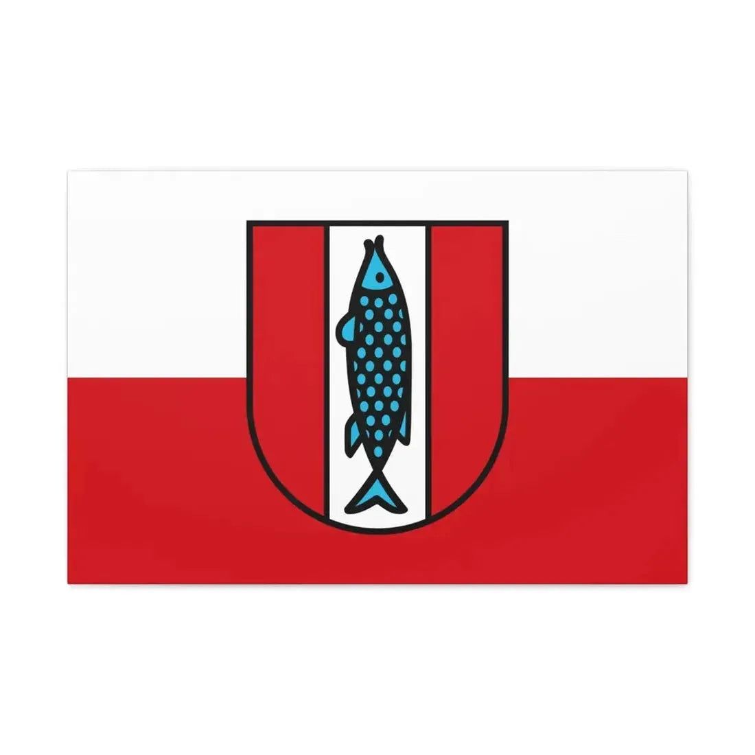 Flag of Kaiserslautern 2 Germany - Canvas Wall Art 30" x 20" 1.25" - The Sticker Space