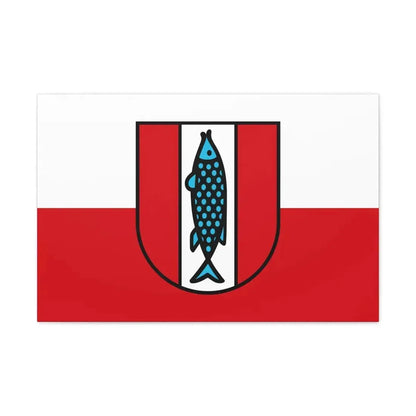 Flag of Kaiserslautern 2 Germany - Canvas Wall Art 30" x 20" 1.25" - The Sticker Space