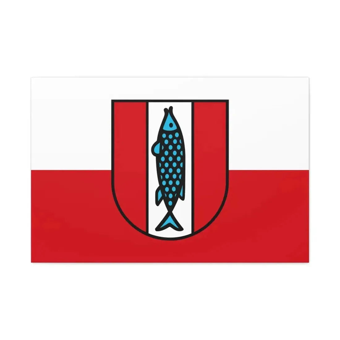 Flag of Kaiserslautern 2 Germany - Canvas Wall Art 36" x 24" 1.25" - The Sticker Space