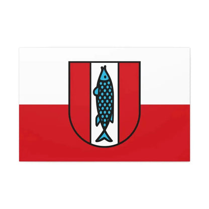 Flag of Kaiserslautern 2 Germany - Canvas Wall Art 36" x 24" 1.25" - The Sticker Space