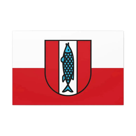 Flag of Kaiserslautern 2 Germany - Canvas Wall Art 36" x 24" 1.25" - The Sticker Space