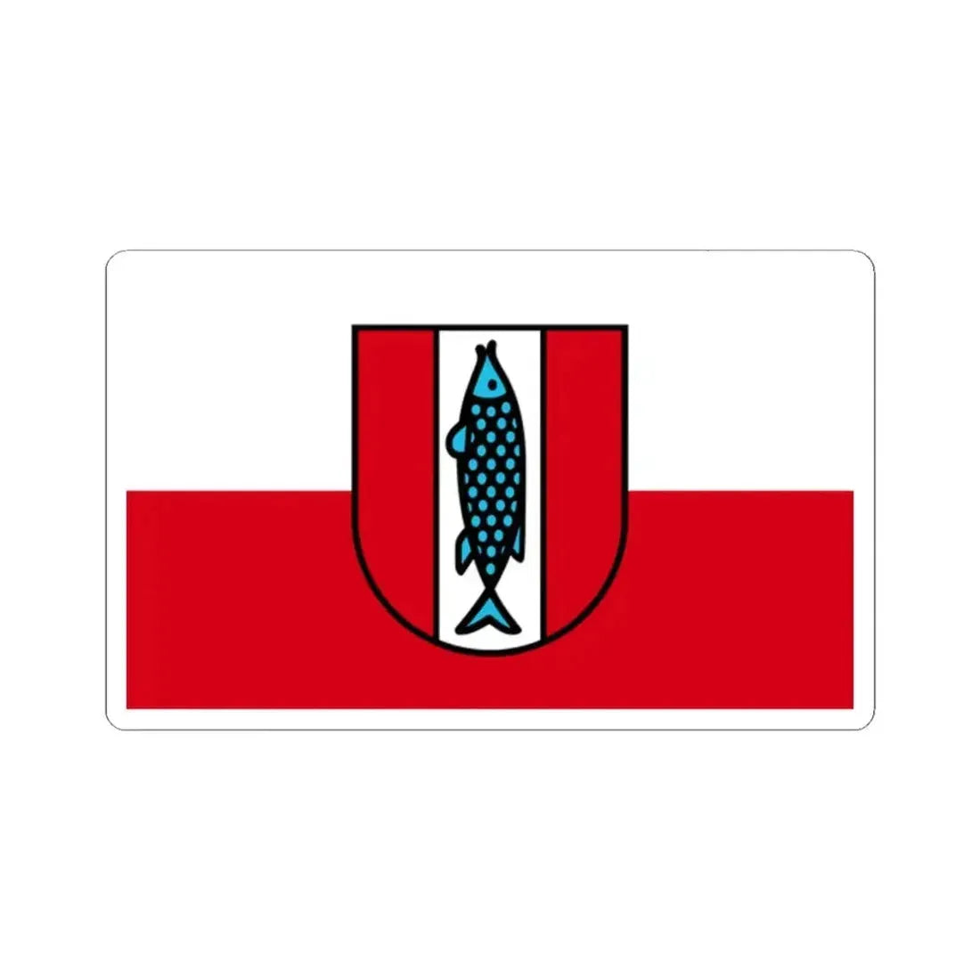 Flag of Kaiserslautern 2 Germany - STICKER Vinyl Kiss-Cut Decal 2 Inch White - The Sticker Space