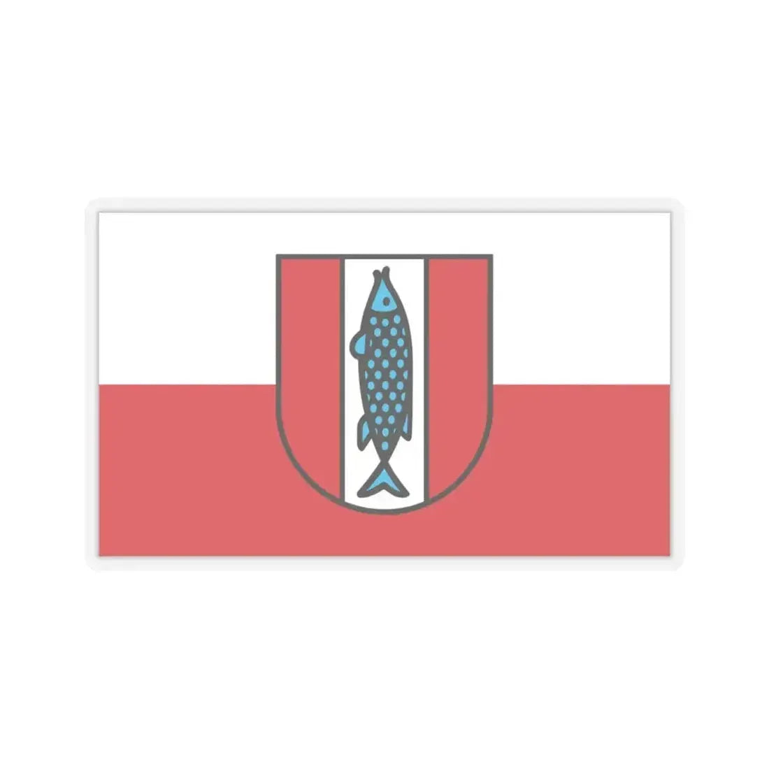 Flag of Kaiserslautern 2 Germany - STICKER Vinyl Kiss-Cut Decal 3 Inch Transparent - The Sticker Space