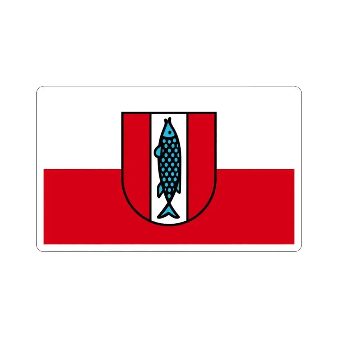 Flag of Kaiserslautern 2 Germany - STICKER Vinyl Kiss-Cut Decal 3 Inch White - The Sticker Space