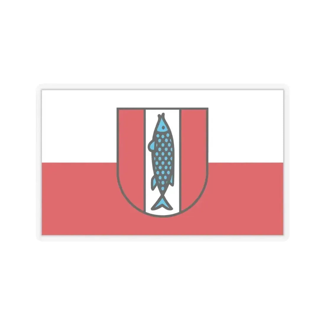 Flag of Kaiserslautern 2 Germany - STICKER Vinyl Kiss-Cut Decal 4 Inch Transparent - The Sticker Space