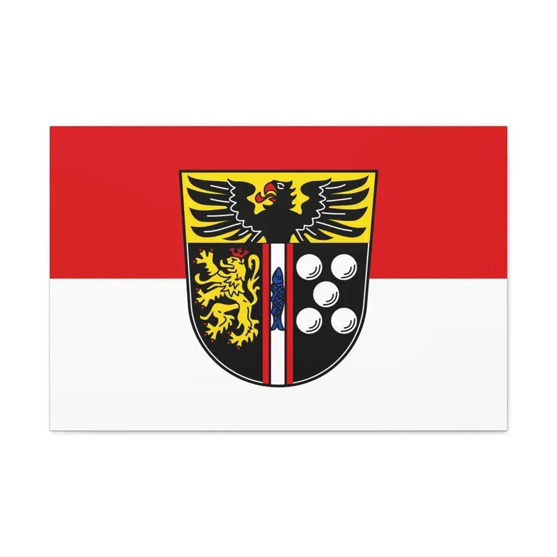 Flag of Kaiserslautern Germany - Canvas Wall Art 30" x 20" 1.25" - The Sticker Space