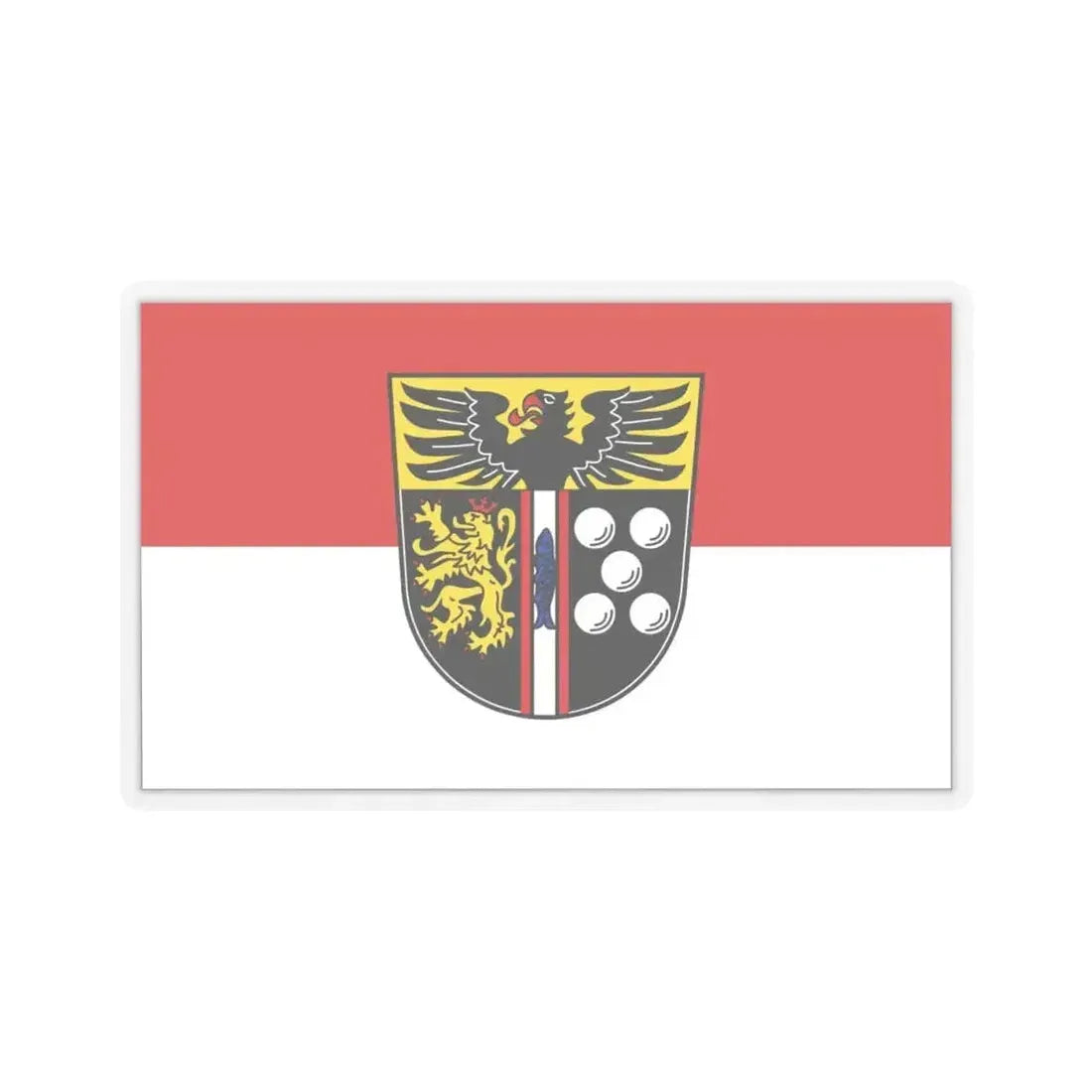 Flag of Kaiserslautern Germany - STICKER Vinyl Kiss-Cut Decal 4 Inch Transparent - The Sticker Space
