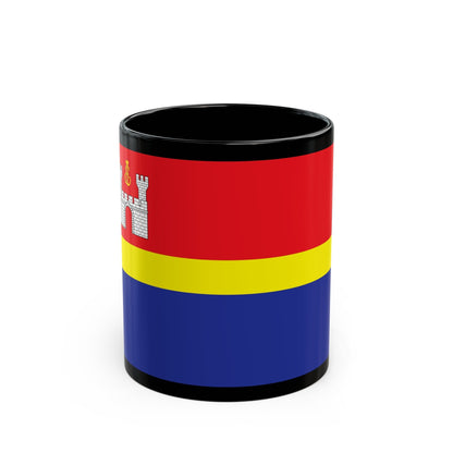 Flag of Kaliningrad Oblast Russia - Black Coffee Mug-11oz-The Sticker Space