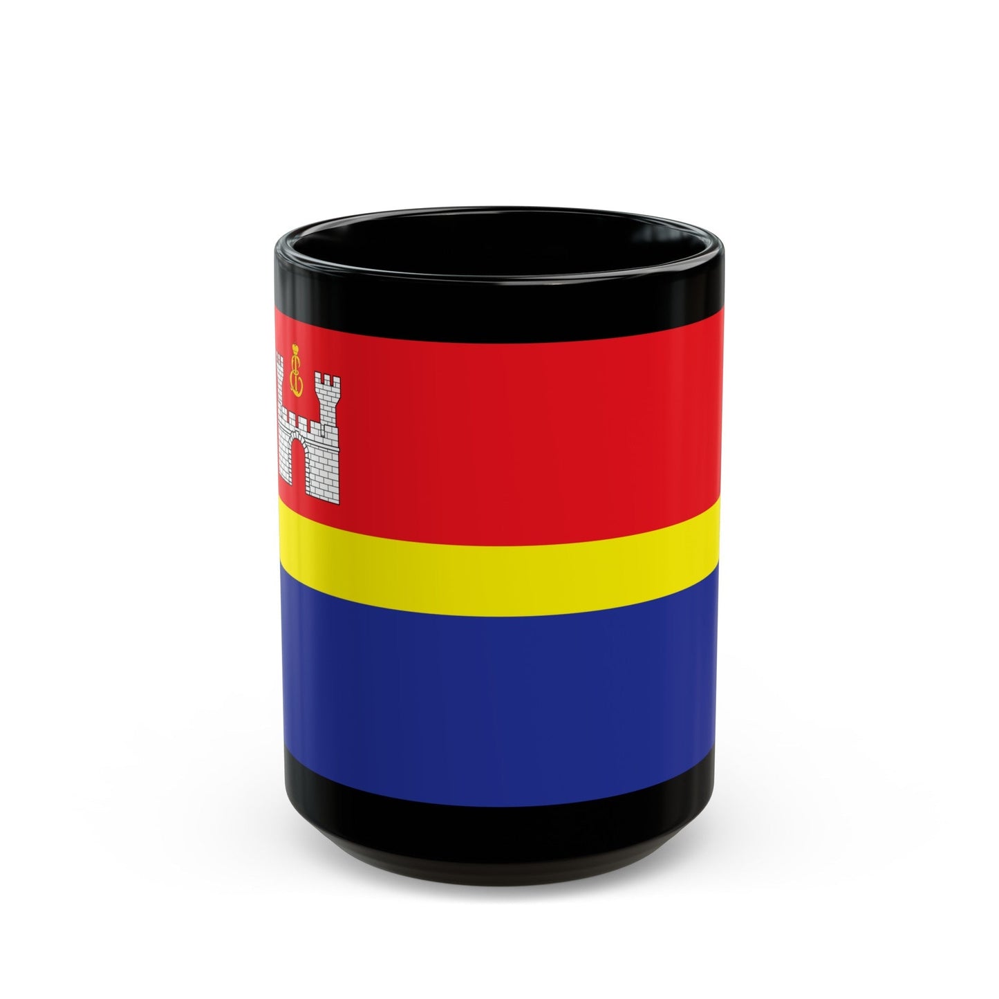 Flag of Kaliningrad Oblast Russia - Black Coffee Mug-15oz-The Sticker Space