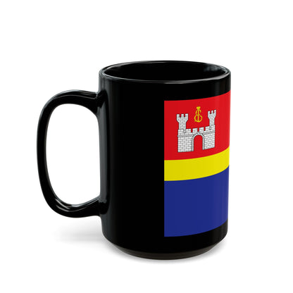 Flag of Kaliningrad Oblast Russia - Black Coffee Mug-The Sticker Space