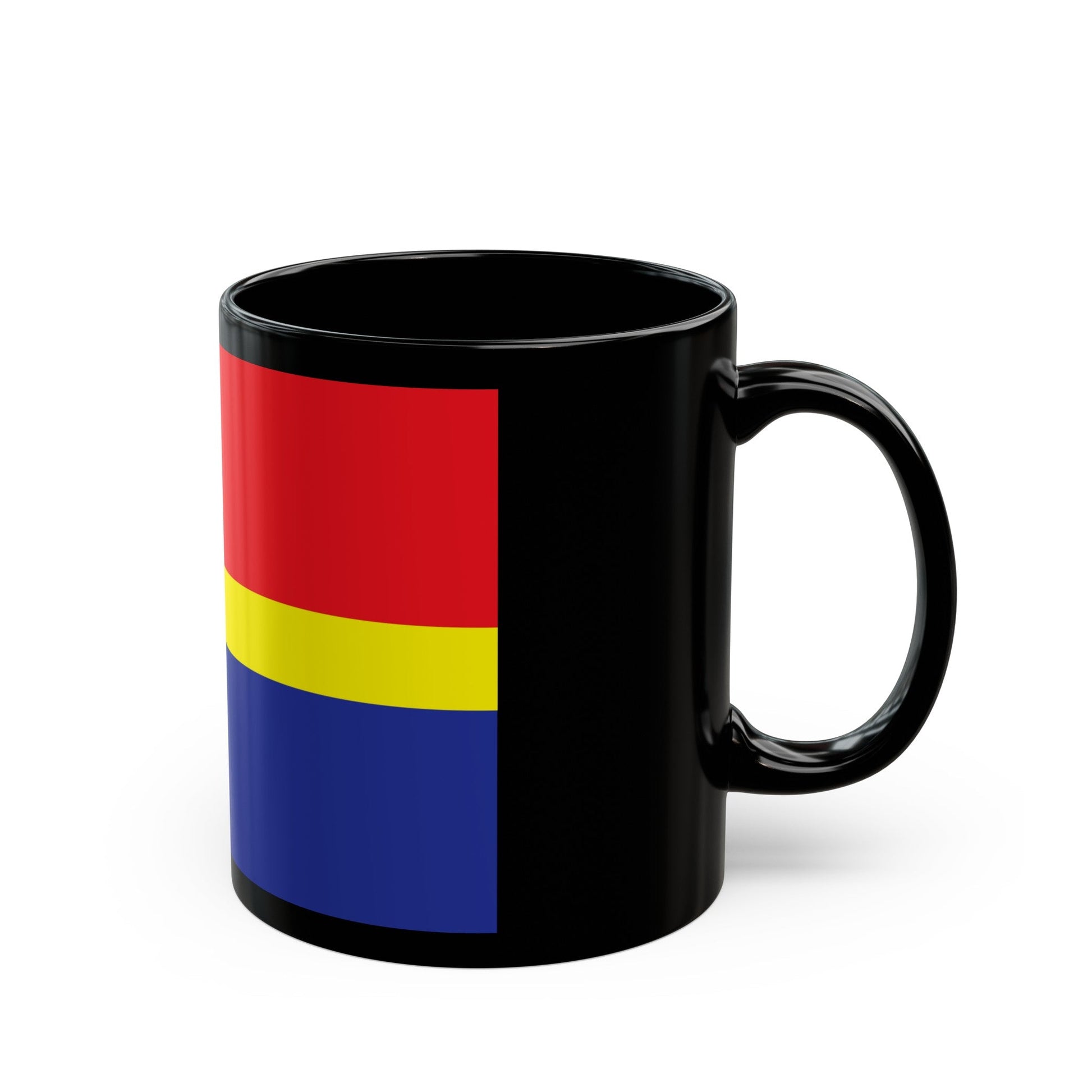 Flag of Kaliningrad Oblast Russia - Black Coffee Mug-The Sticker Space