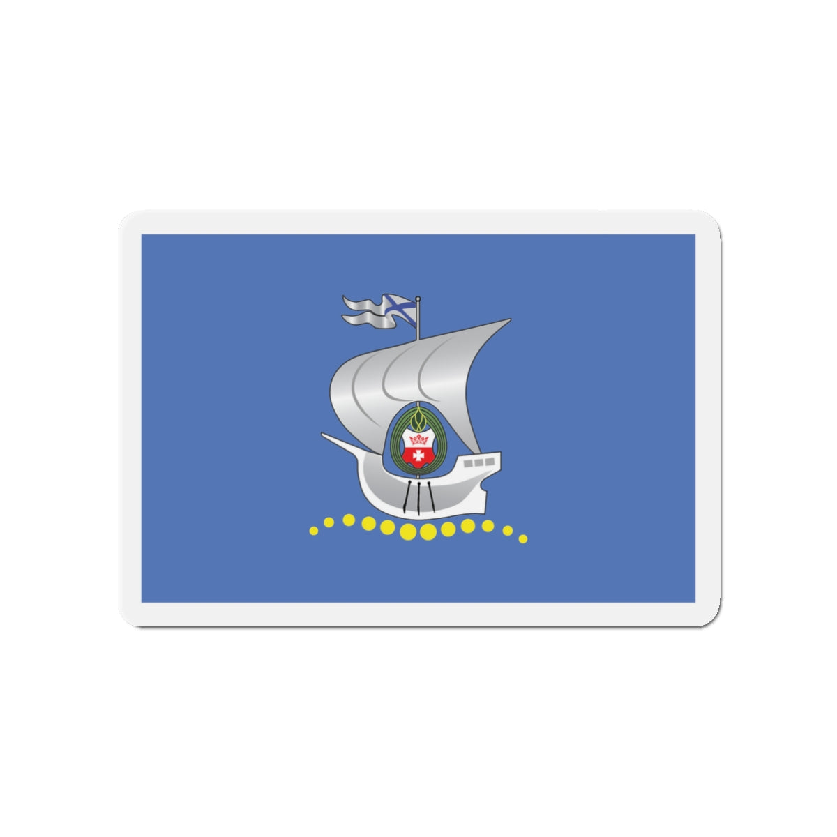 Flag of Kaliningrad Russia - Die-Cut Magnet-3" x 3"-The Sticker Space